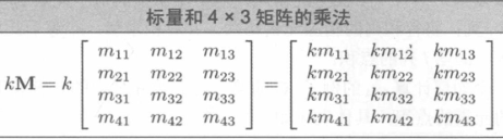 矩阵和标量相乘