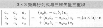 三维矩阵行列式与三维矢量三重积