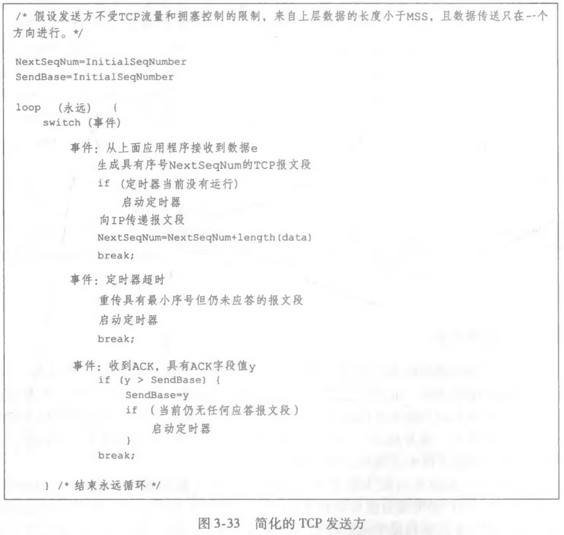 简化的 TCP 发送方